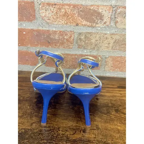 Colin Stuart Vintage Blue and Gold Heels Size 9.5