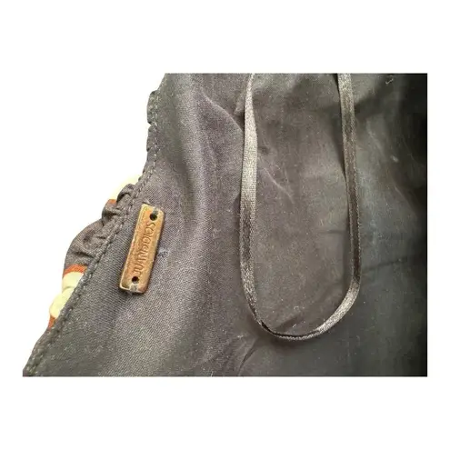 Juan D Dios Lovely resort one shoulder crop top navy spotted size small Blue