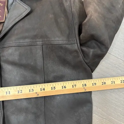 Vintage German Real Leather Echtes Leder Women’s Jacket Brown Sz L Waxed Size L