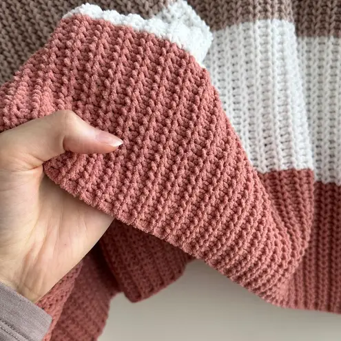 moon & madison Striped Chunky Cropped Knit Sweater