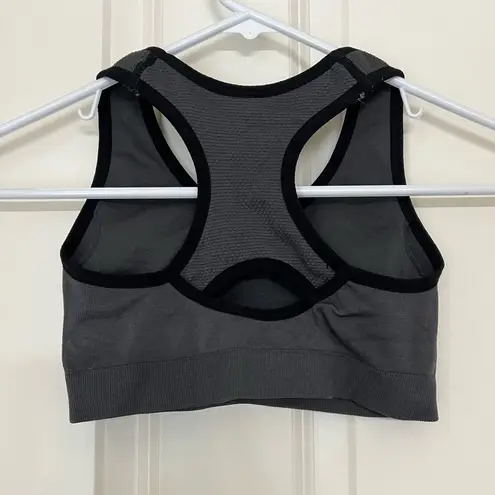 Black and Grey Stretchy Sports Bra in Size Small