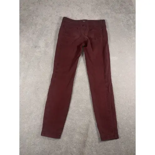 Kuhl Legendary Pants Womens Sz 8 Maroon Red Slim Stretch Cotton *