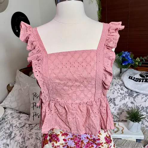 Boutique NEW Pink Eyelet Top
