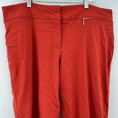 Lane Bryant  (18) Womens Orange Tapered Short Crop Dress Pants