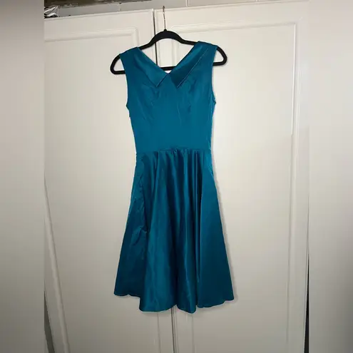 Candice Gwinn 50s Retro Pinup dress Blue Size XS