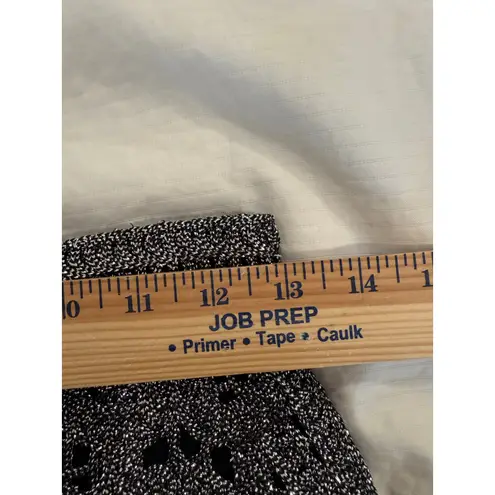 Maje Crochet Mini Skirt Womens 36 Metallic Silver Slim Fit Back Zip Breathable