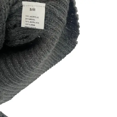 Stevie Hender Hendi Sm Grey Wool Ruffle Knit Academia Sweater Cottage Coquette Feminine Fairy