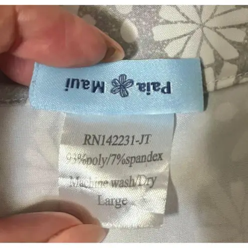 RipSkirt Hawaii Length 3 Boho Lei Gray Wrap Skirt Cover Up Midi Quick Dry sz. L Size L