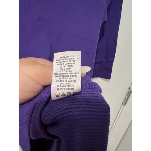 Aeropostale Shirt Large Purple Stretch Spell Out Embossed Logo Y2K Shorter Sleev