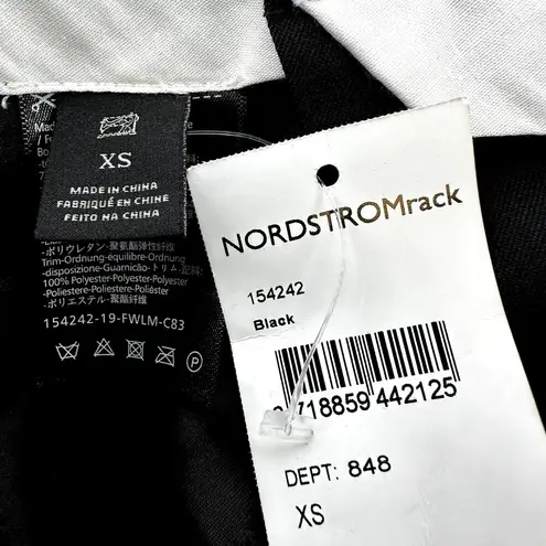 Scotch & Soda Atelier No. 4 Tailored Pants Snakeskin Trim Stretch Black XS NWT