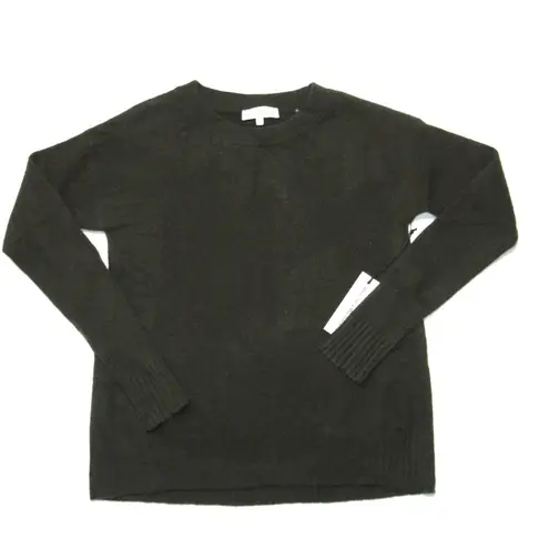 NWT White + Warren Cashmere Crewneck in Midnight Forest Green Sweater L Size L