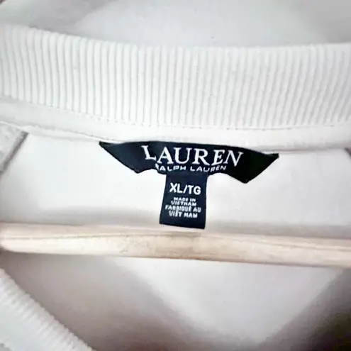 RALPH LAUREN BLACK LABEL | Sherpa Fleece Side Zip Sweatshirt Cream Ivory | XL