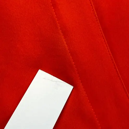 ALC Frank A.L.C. Red Silk Blouse Long Sleeve Wrap Front Top Size 10 READ