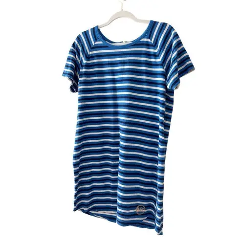 Michael Kors MICHAEL  T Shirt Striped Blue Black White Sheath Dress Size Large