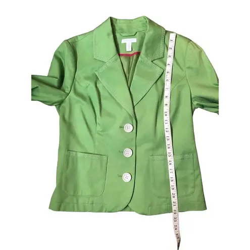 Charter Club lime green textured career blazer size 8
