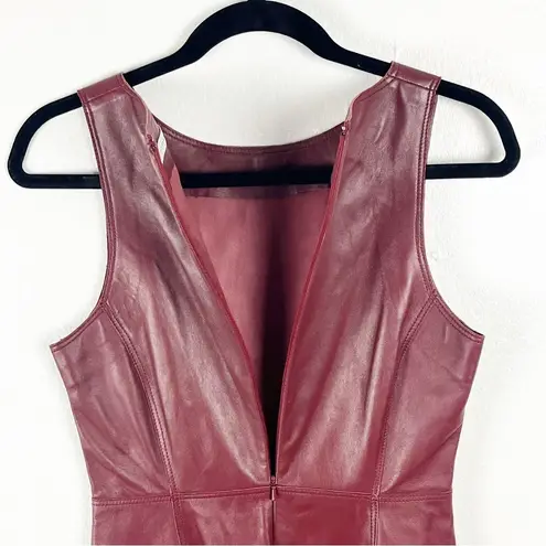 Susana Monaco Adele 100% Lamb Leather Sleeveless Hidden Back Zipper Dress 6