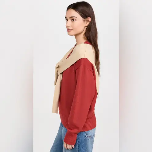 En Saison Colby Oversized Knit Sweater Top Brick Size Small NWT Red