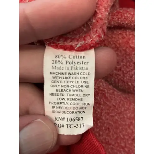 Vineyard Hoodie Womens Small Hollywood Beach Pullover Sweatshirt Vintage W Red