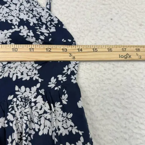 Abercrombie & Fitch  Dress Womens Small Blue White Floral Maxi Sundress Tiered
