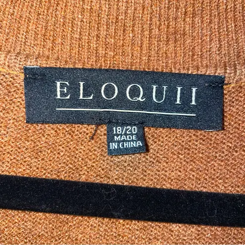 Eloquii NEW Puff Sleeve Collared Sweater Dress Women Size 18/20 Neutral Office