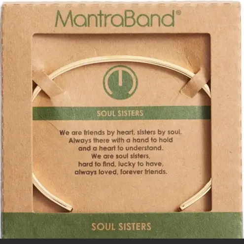 MantraBand NWT  Soul Sisters Gold Engraved Bracelet Inspirational Jewelry Gift