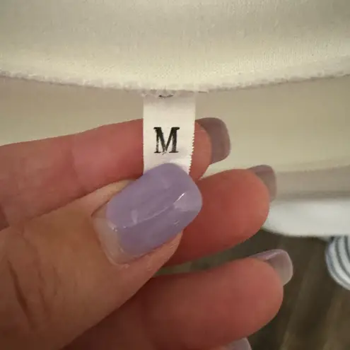 FAIRYCORE White and Blue Striped Ruffle Sleeve Top Size M Angel Wing Sleeves Size M