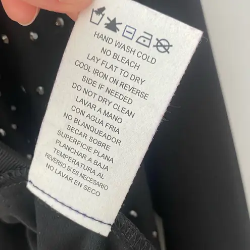 R & M Richards Black Beaded Shrug Women’s M Embellished Open Front Cardigan Jacket