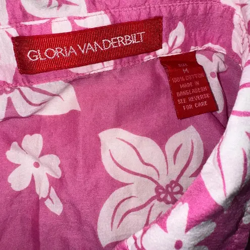 Gloria Vanderbilt Pink Long Sleeve Mandarin Collar Shirt