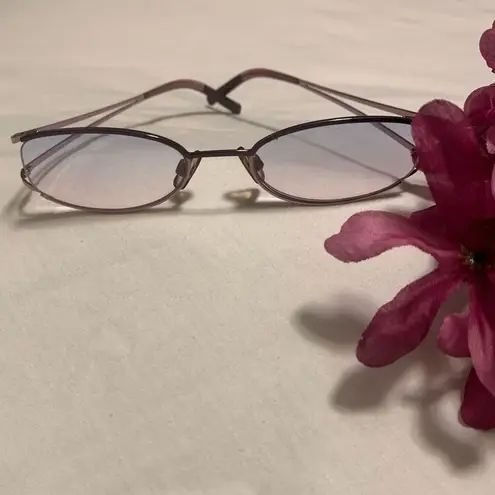 Prescription Eyeglasses Ombre metal frame with progressive lenses and clear case