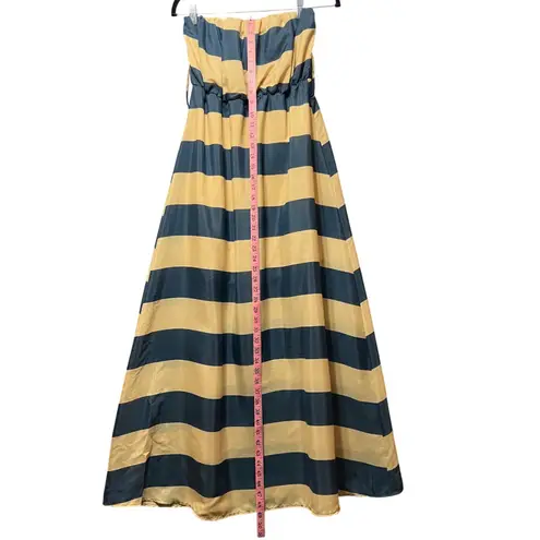 Poetry Striped Maxi Dress Womens Medium Strapless Sleeveless Casual