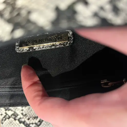 Madison West Faux Snakeskin Crossbody Bag