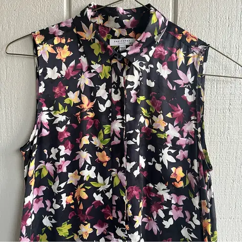 Equipment NWOT Tira Silk Shift Dress Sleeveless in Eclipse Multi Women's XS