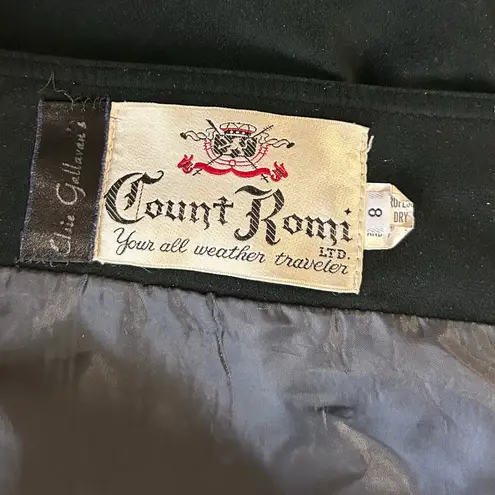 Vintage Count Romi ultra suede long coat black size 8 flaw on pocket
