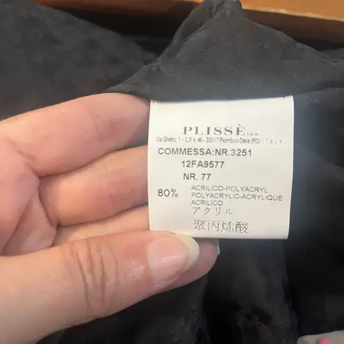 Beatrice B Italy Faux Fur Shoulder Bag Black Y2K Slouchy Boho Indie Maximalist