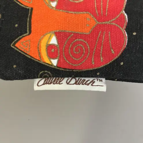 Laurel Burch Cosmetic Makeup Pouch Zippered Pouch Black Cat Faces Feline Art