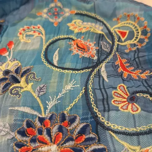 Johnny Was Mandella Margot heavily embroidered button-down blouse NWT RARE - Image 13