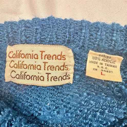 Vintage California Trends Women's Blue Pullover Sweater Size L Size L