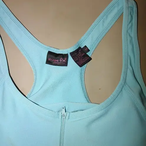 Vintage Shape FX Newport News Women Light Blue Teal Full Bodysuit M Sleeveless Size M