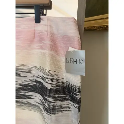 Kasper Ombre Pencil Skirt Womens 18 Pink Black Jacquard