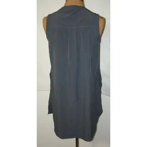 prAna New Womens NWT XS Natassa Tunic Coal Gray UPF Sleeveless Long Top Pockets Dark
