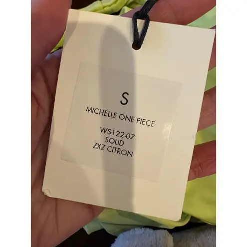 ONIA Bathing Suit Women Small Yellow Citron Neon Michelle One Piece Swimsuit NWT