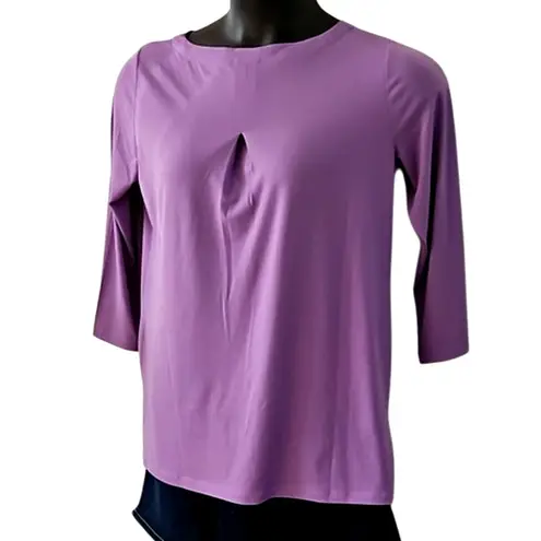 Susan Graver NWOT Modern Essentials Regular Liquid Purple Knit Tunic size Small