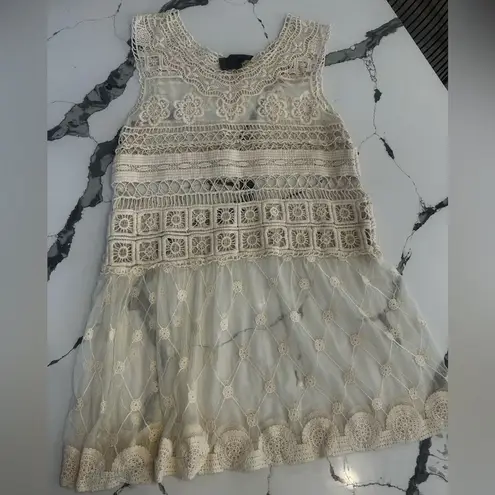 Sunday in Brooklyn Cream Babydoll Swim Coverup xs