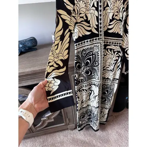 La DoubleJ Halle Dress In Mix Tiles Placée Black Envers Satin Size Small