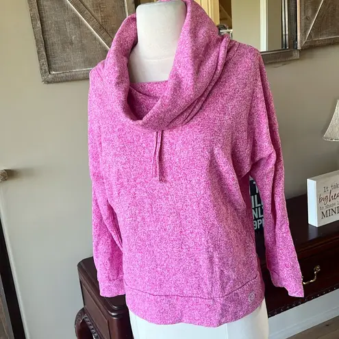 Be inspired Pullover Pink Drape Neck PM Womens Long Sleeve