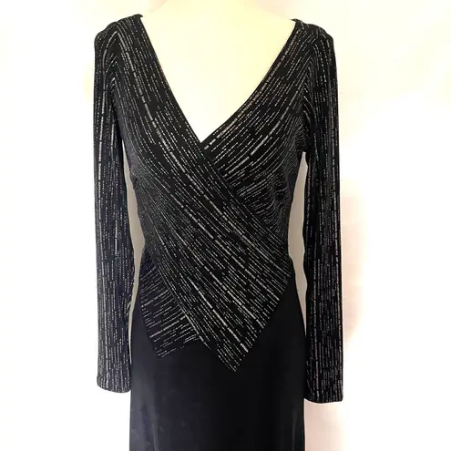 Tadashi Shoji Vintage Tadashi Evening Dress Sz S Metallic Holiday Cocktail Twist Whimsigoth