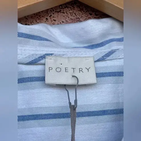 Poetry STRIPE BUTTON THROUGH SHIRT SIZE 8