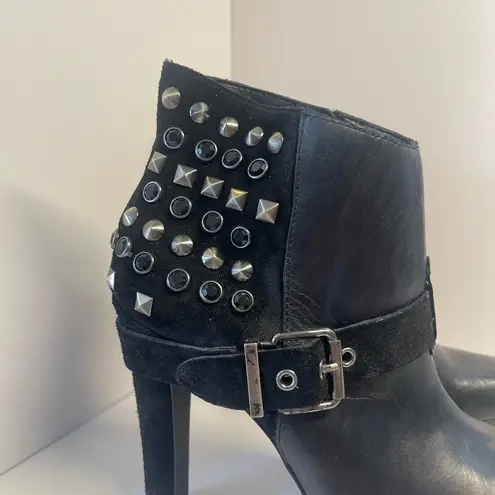 BCBGeneration Bcbg generation black studded embellished ankle boots western biker women’s 7