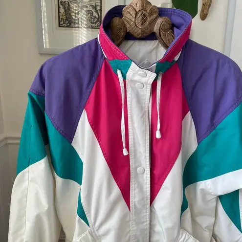 Vintage 80s 90s Innovations Izzi Lightweight Spring Parka Jacket XL Pink