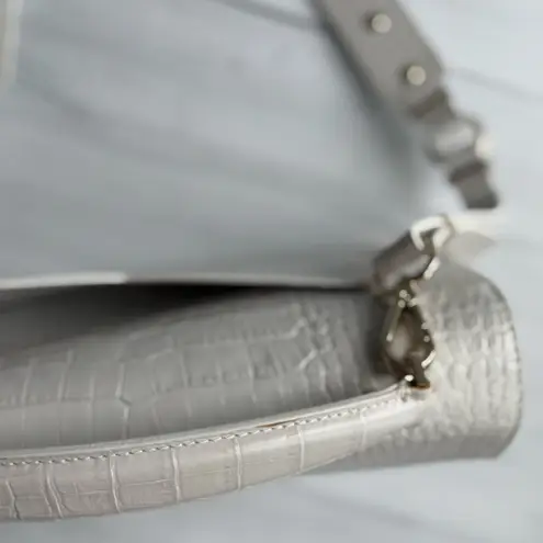 The Kooples Emily Crocodile-Effect Bag in White